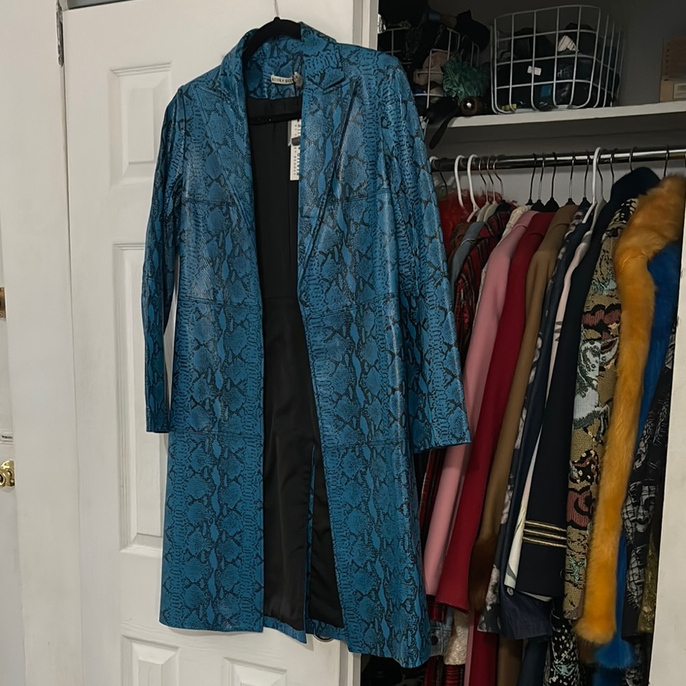 Leather Snakeskin Trench